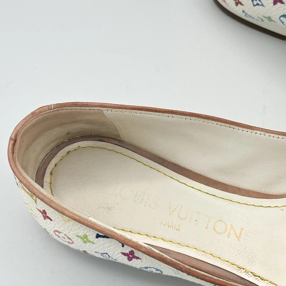 Louis Vuitton 2003 Takashi Murakami Romy Vintage Monogram Flower Ballerina Flats - Picture 8 of 8